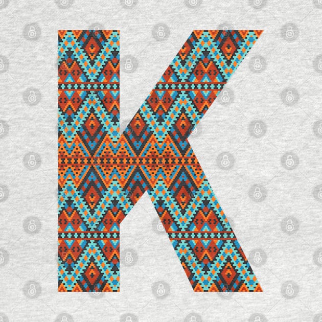 Letter K- boho design by RinaMosaics